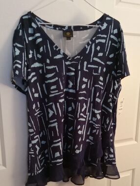 JM Collection Sz L Blouse